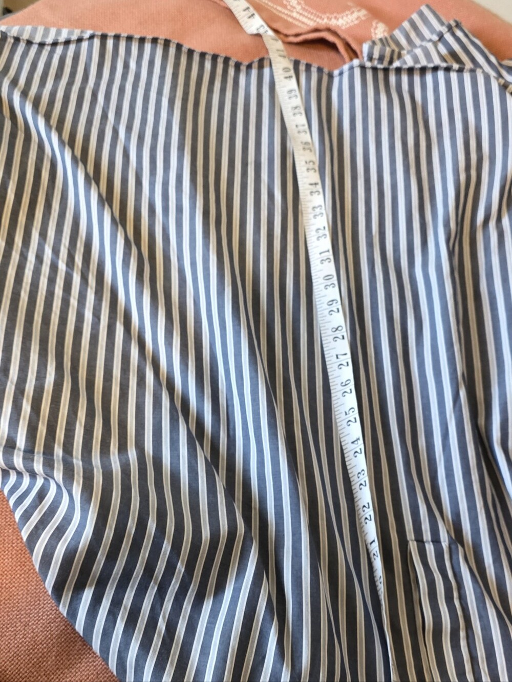 BCBGMaxAzria Blue & White Striped High-Low Shirt Dress - Picture 13 of 15